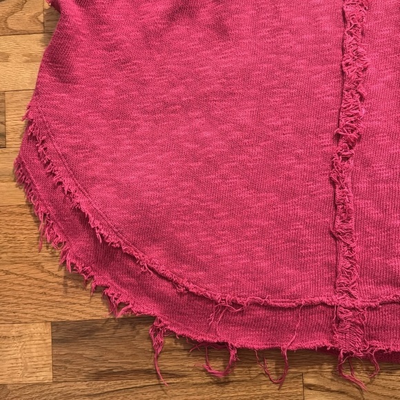 Free people boho fuchsia v- neck tee medium - Picture 10 of 12